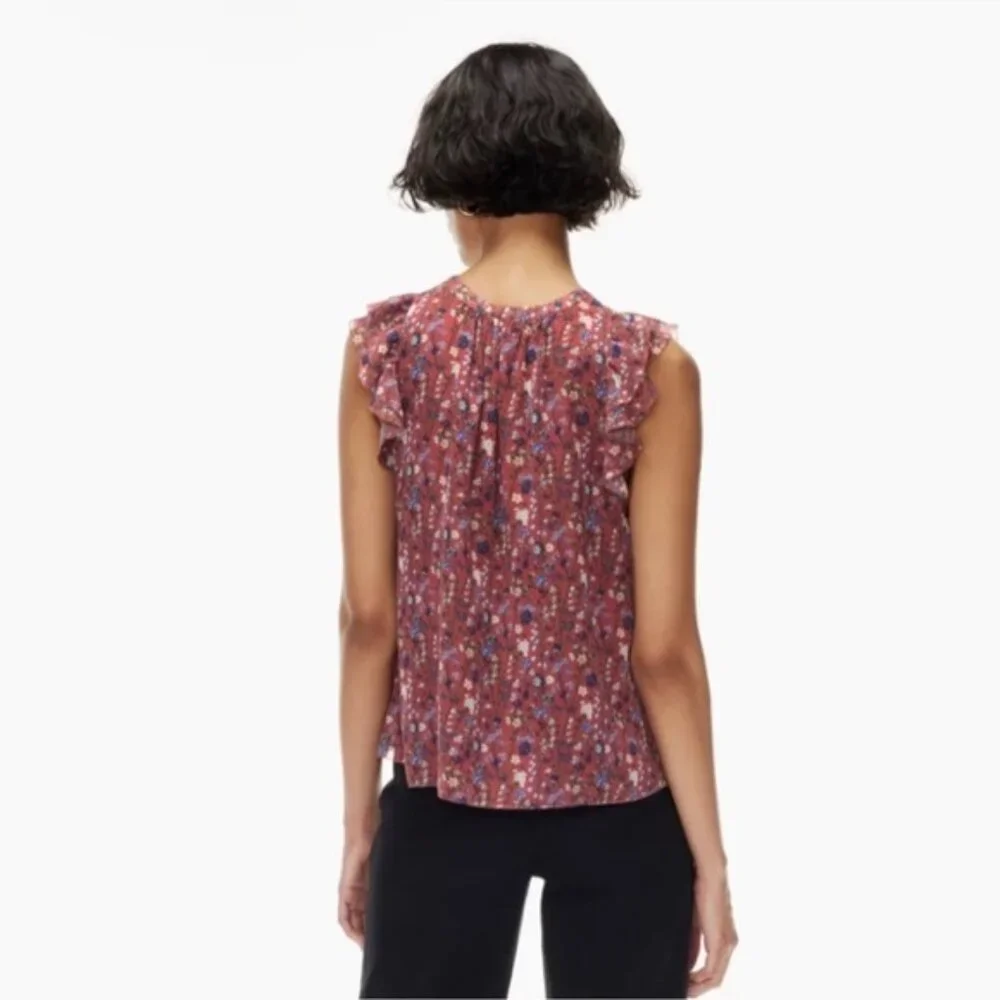 Aritzia Wilfred Floral Sleeveless Chanson Blouse Size M - Picture 2 of 9